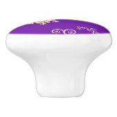 紫のクリスマス セラミックノブ (側面)