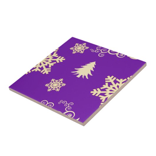 紫のクリスマス タイル (側面)