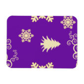 紫のクリスマス マグネット (横)