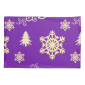 紫のクリスマス 枕カバー (裏面)