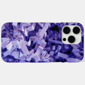 紫のクリンズシュレッダー紙写真 Case-Mate iPhoneケース (裏面 (横))