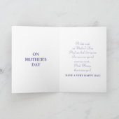 紫のクレマチスの娘への母の日 花 カード (内部)