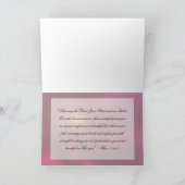 紫のクレマチスの弔慰カード カード (内部)