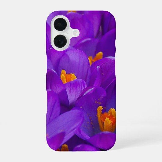 紫のクロキュース畑 iPhone 16ケース (裏面)