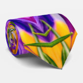 紫のクロッカスパターン ネクタイ (ロール)