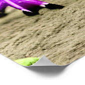 紫のクールカエル | AIアートポスター ポスター (角)