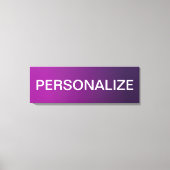 紫のグラデモダンーションと編グラデーション集可能な白色文字 キャンバスプリント (正面)