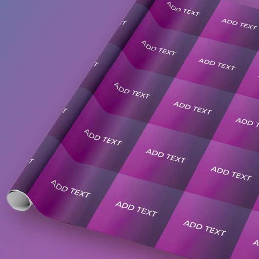 紫のグラデモダンーションと編グラデーション集可能な白色文字 ラッピングペーパー