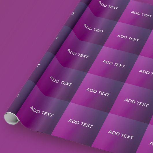 紫のグラデモダンーションと編グラデーション集可能な白色文字 ラッピングペーパー