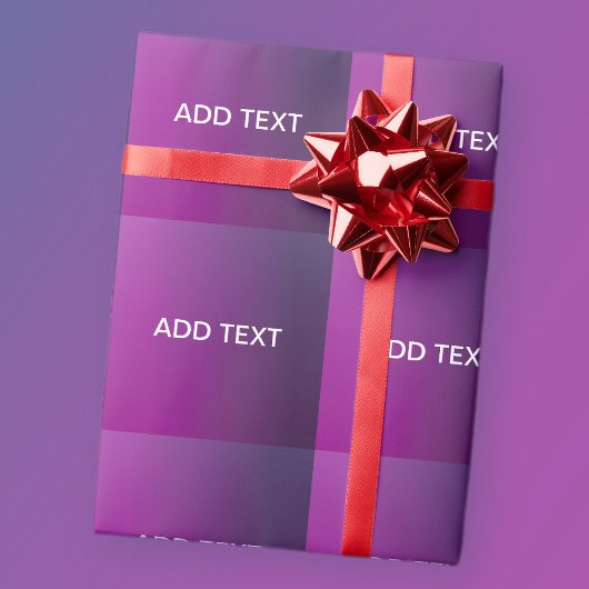 紫のグラデモダンーションと編グラデーション集可能な白色文字 ラッピングペーパー