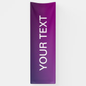 紫のグラデモダンーションと編グラデーション集可能な白色文字 横断幕 (縦)