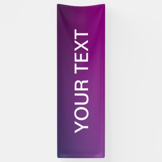 紫のグラデモダンーションと編グラデーション集可能な白色文字 横断幕 (縦)