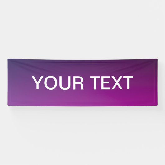 紫のグラデモダンーションと編グラデーション集可能な白色文字 横断幕 (横)