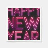 紫のグラデーションの新年を拡大表示 スタンダードカクテルナプキン (正面)