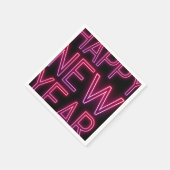 紫のグラデーションの新年を拡大表示 スタンダードカクテルナプキン (角)