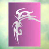 紫のグラデーションの白いタトゥープリント ウィンドウサイン (シート3)