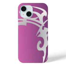 紫のグラデーションの白いタトゥープリント