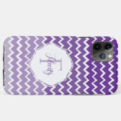 紫のグラデーションシボパーソナライズされたロンiPhoneケース Case-Mate iPhoneケース (裏面(横))