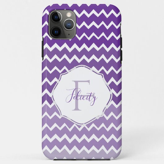紫のグラデーションシボパーソナライズされたロンiPhoneケース Case-Mate iPhoneケース (裏面)