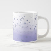 紫のグラデーション星 ジャンボコーヒーマグカップ (右)