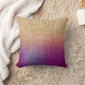 紫のグラデーション水色のバ素朴ラップ クッション (ブランケット)