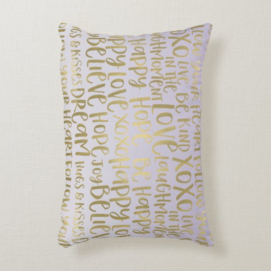 紫のグラデーション金ゴールド感動的語 アクセントクッション (正面(垂直))