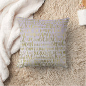 紫のグラデーション金ゴールド感動的語 クッション (ブランケット)