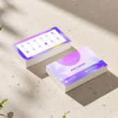 紫のグラデーション頭が切れるカード(爪、 ネイル技術者およびサロン用) 名刺