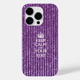 紫のグラマーは保落ち着いてテキストを持つ Case-Mate iPhone 14 PROケース
