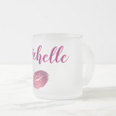 紫のグラムリップ フロストグラスマグカップ (正面右)