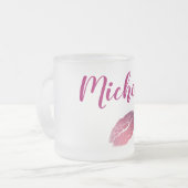 紫のグラムリップ フロストグラスマグカップ (正面左)