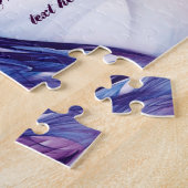 紫のグランジハート ジグソーパズル (側面)