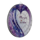 紫のグランジハート ダーツボード (正面左)