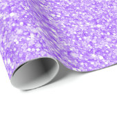 紫のグリッターとキラキラ模様 ラッピングペーパー (ロールコーナー)