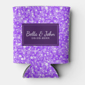 紫のグリッターと白い火花 缶クーラー (正面)