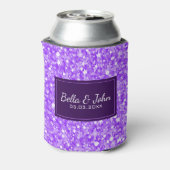 紫のグリッターと白い火花 缶クーラー (缶裏面)
