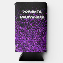 紫のグリッターオンブラックボーランスオールエース | スリム缶クーラー