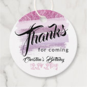 紫のグリッターブモダンラシ感謝してい フェイバータグ (正面)