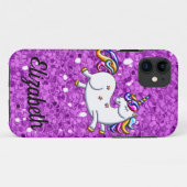 紫のグリッターユニコーンケースメイトiPhone 5ケース Case-Mate iPhoneケース (裏面(横))