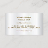 紫のグリッターリップロイヤリティカードオンブラック&ホワイト ロイヤリティカード (裏面)