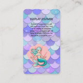 紫のグリッター人魚の海の赤ちゃんシャワーの下 エンクロージャーカード (正面)