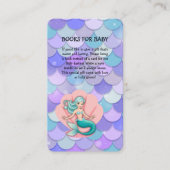 紫のグリッター人魚の海の赤ちゃんシャワーの下 エンクロージャーカード (正面)