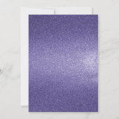 紫のグリッター写真の保存日付 セーブザデート (裏面)