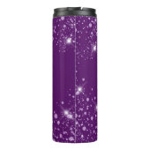 紫のグリッター名sparkle glamorous タンブラー (裏面)