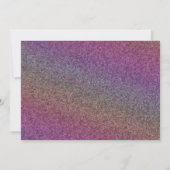 紫のグリッター抽象芸術は私の花嫁になる 招待状 (裏面)