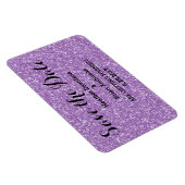 紫のグリッター日付フレキシマグネットを保存 マグネット (右側)