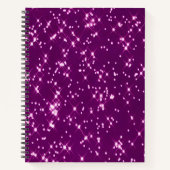 紫のグリッター星 ノートブック (正面)