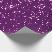 紫のグリッター星 ラッピングペーパー (角)