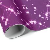 紫のグリッター星 ラッピングペーパー (ロールコーナー)