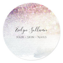 紫のグリッター水色